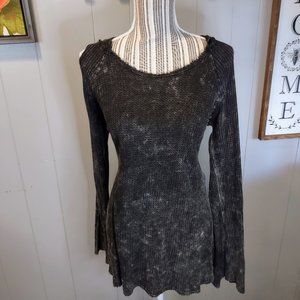 Cold Shoulder Hooded Long Sleeve Shirt